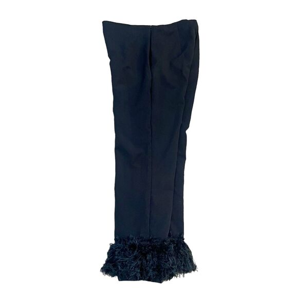 Twisted Wunder London Faux Feather Hem Pants Straight Leg - Picture 4 of 9